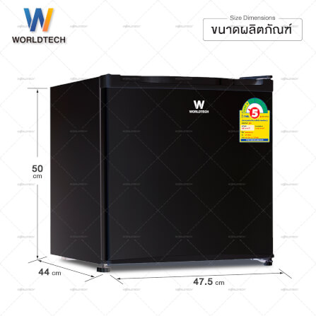 ตู้เย็นมินิบาร์ WORLDTECH รุ่น WT-MB48 ขนาด  1.7 คิว ความจุ 46 ลิตร สีดำ_6